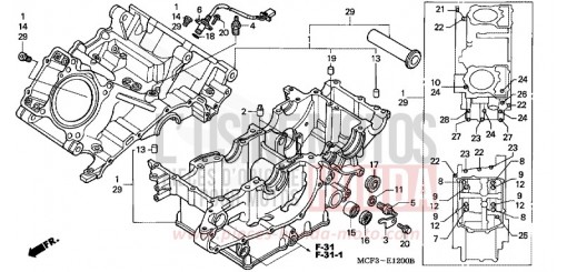 CARTER MOTEUR VTR1000SP5 de 2005
